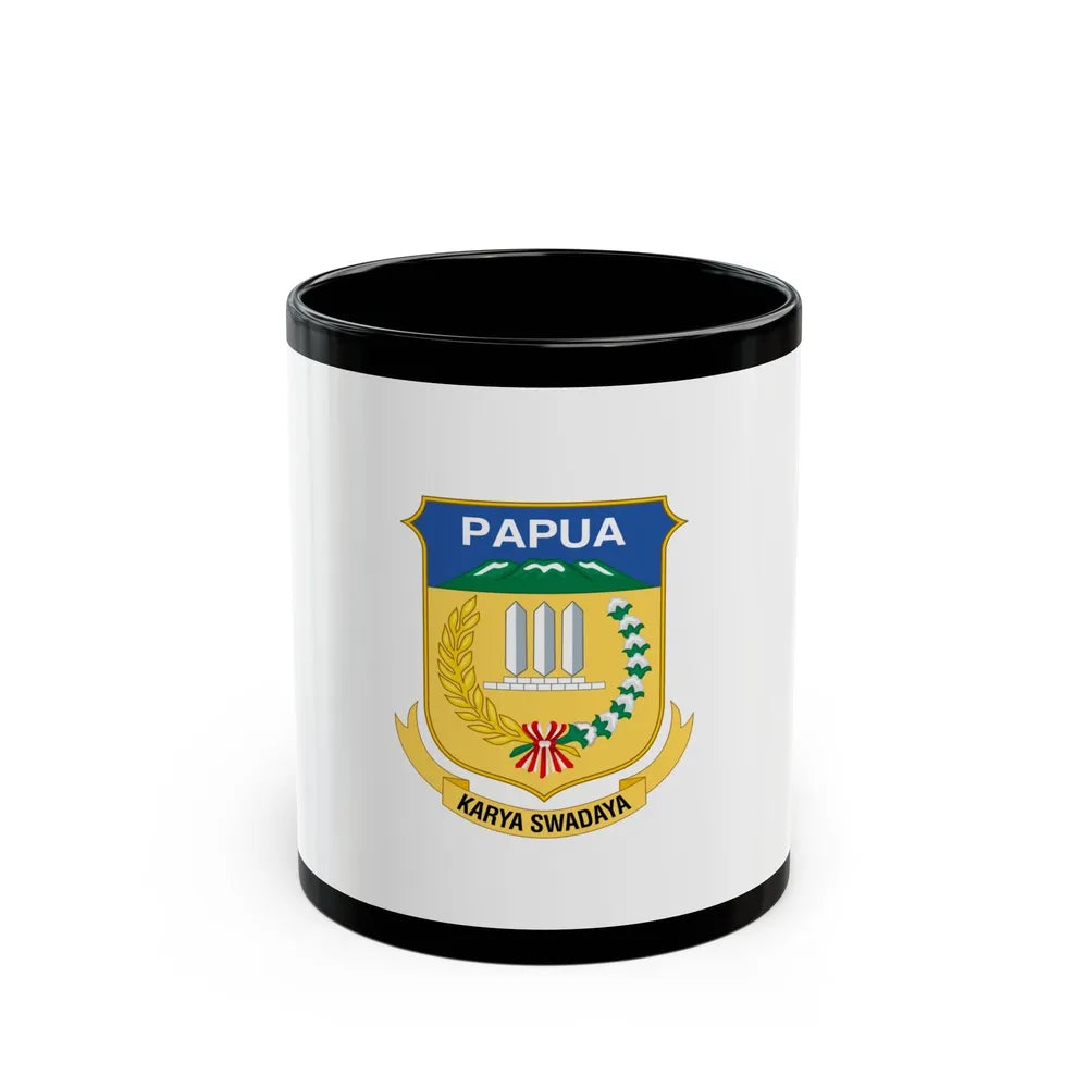 Flag of Papua Indonesia - Black Coffee Mug-11oz-Go Mug Yourself