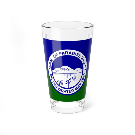Flag of Paradise Valley Arizona (United States) Pint Glass 16oz 16oz - Go Mug Yourself