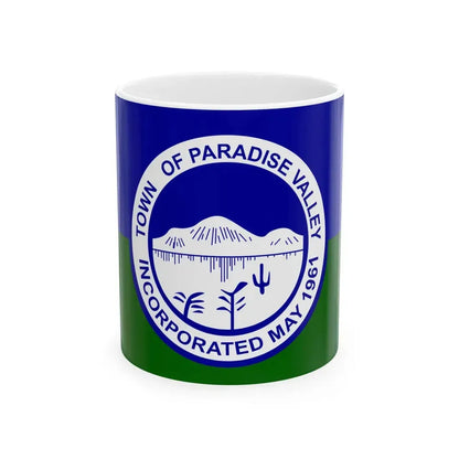 Flag of Paradise Valley Arizona (United States) White Coffee Mug 11oz - Go Mug Yourself