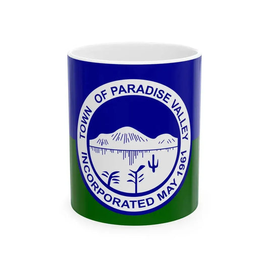Flag of Paradise Valley Arizona (United States) White Coffee Mug 11oz - Go Mug Yourself