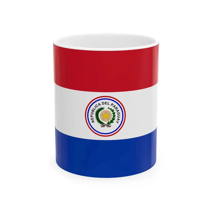 Flag of Paraguay 1842-1954 (Paraguay) White Coffee Mug 11oz - Go Mug Yourself