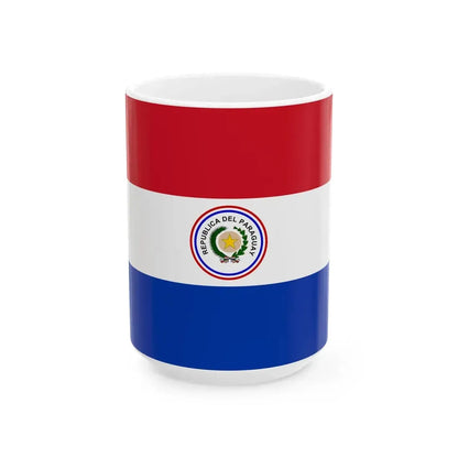 Flag of Paraguay 1842-1954 (Paraguay) White Coffee Mug 15oz - Go Mug Yourself