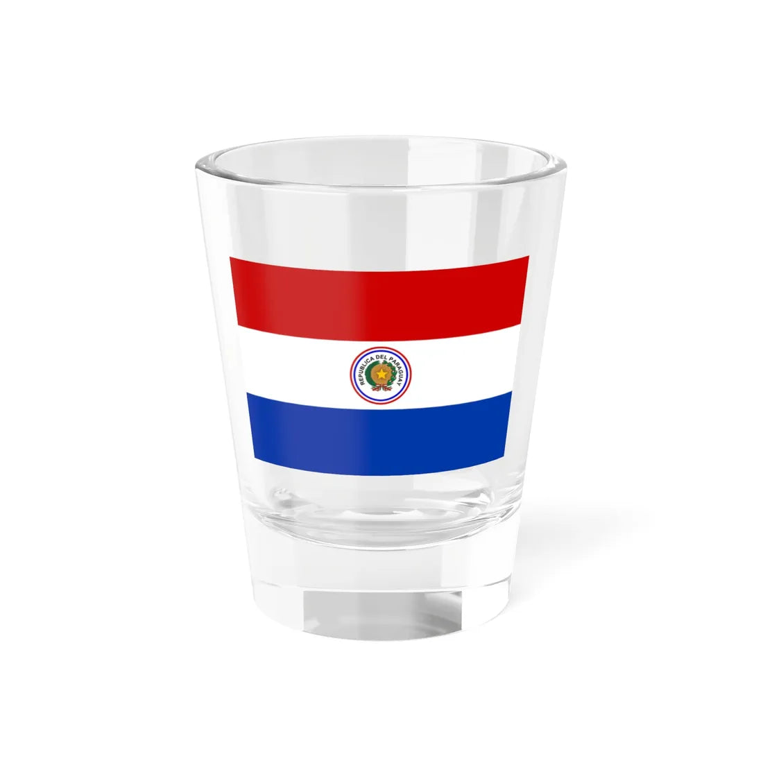 Flag of Paraguay 1954-1988 3-2 (Paraguay) Shot Glass 1.5oz 1.5oz - Go Mug Yourself