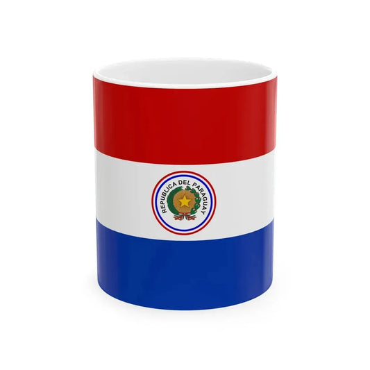 Flag of Paraguay 1954-1988 3-2 (Paraguay) White Coffee Mug 11oz - Go Mug Yourself