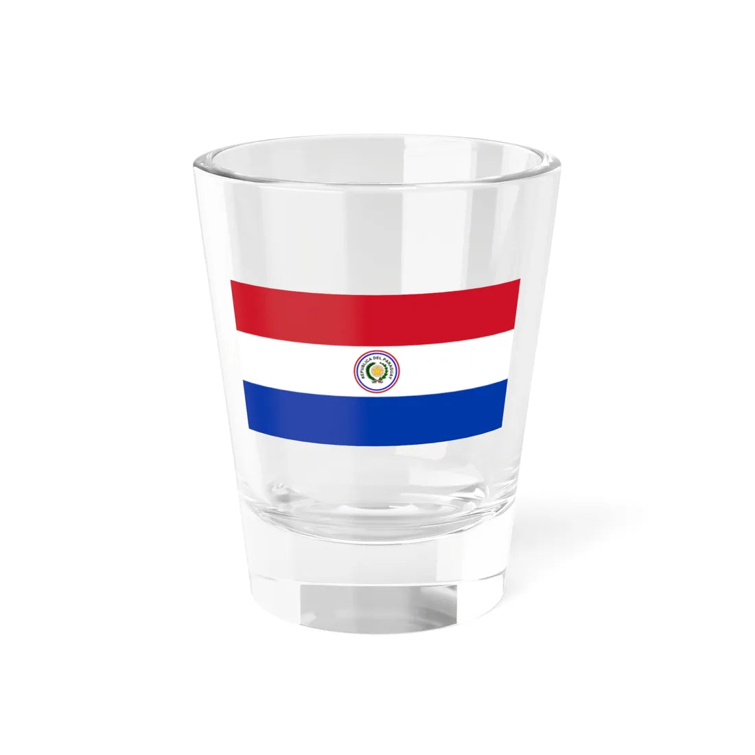 Flag of Paraguay 1954-1988 (Paraguay) Shot Glass 1.5oz 1.5oz - Go Mug Yourself