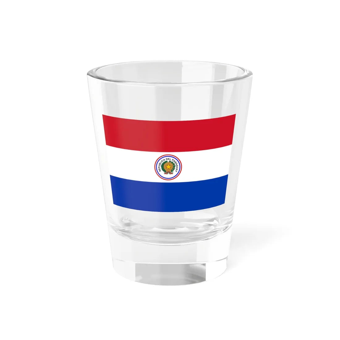Flag of Paraguay 1988-1990 3-2 (Paraguay) Shot Glass 1.5oz 1.5oz - Go Mug Yourself