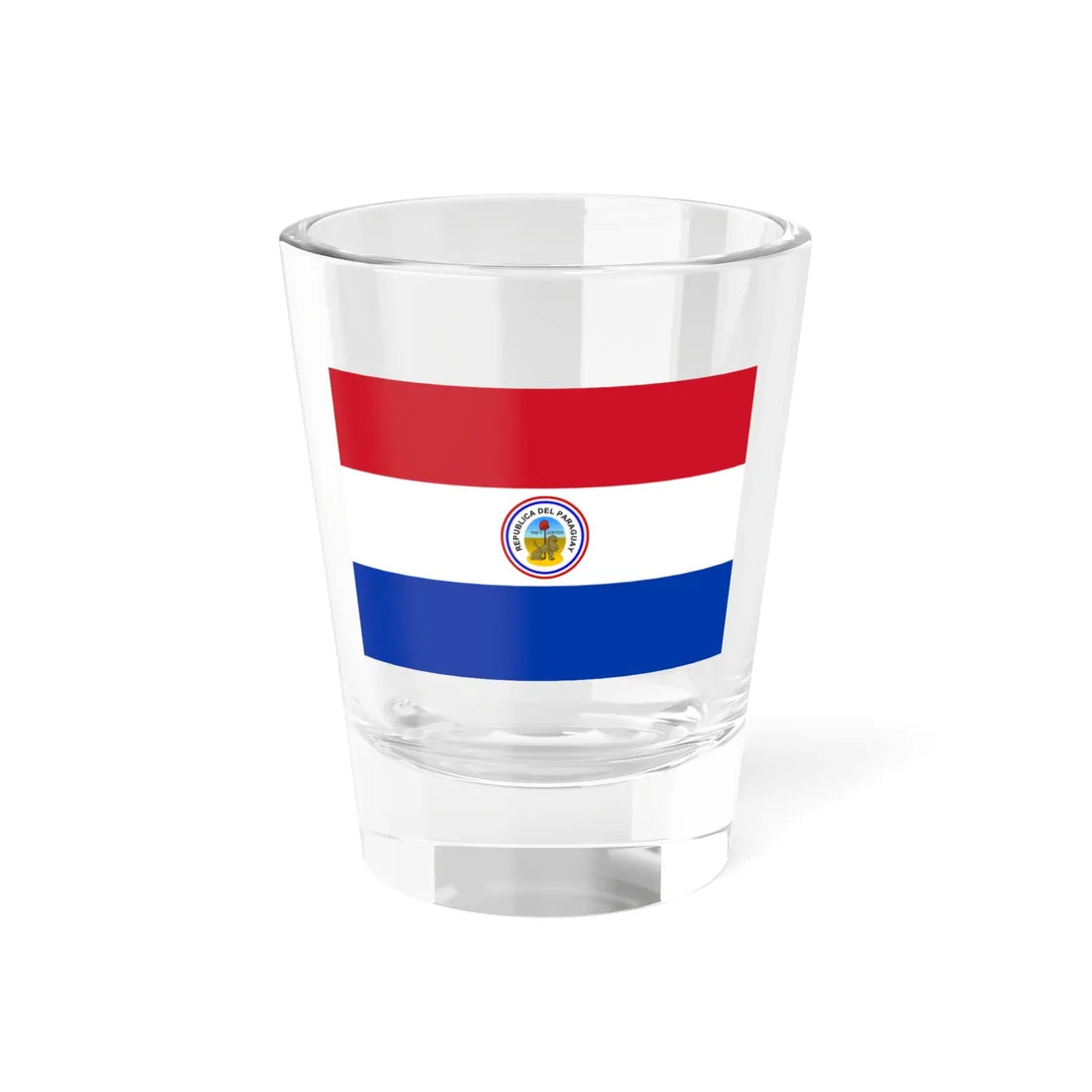 Flag of Paraguay reverse 1842-1954 (Paraguay) Shot Glass 1.5oz 1.5oz - Go Mug Yourself