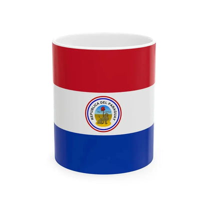 Flag of Paraguay reverse 1842-1954 (Paraguay) White Coffee Mug 11oz - Go Mug Yourself