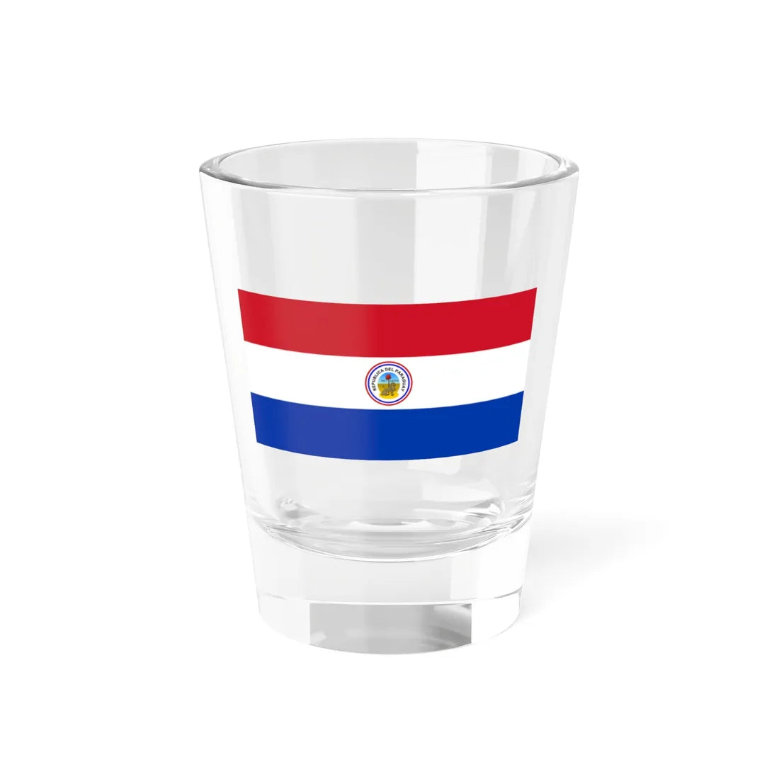 Flag of Paraguay reverse 1954-1988 (Paraguay) Shot Glass 1.5oz 1.5oz - Go Mug Yourself