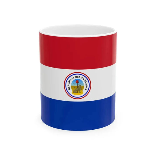 Flag of Paraguay reverse 1988-1990 (Paraguay) White Coffee Mug 11oz - Go Mug Yourself