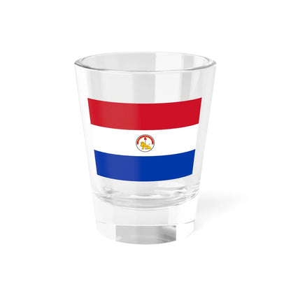 Flag of Paraguay reverse 1990-2013 3-2 (Paraguay) Shot Glass 1.5oz 1.5oz - Go Mug Yourself