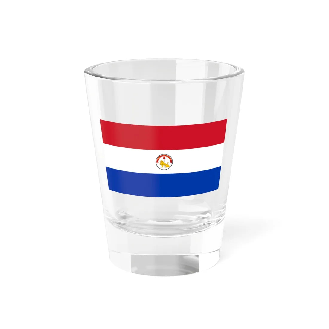 Flag of Paraguay reverse 1990-2013 (Paraguay) Shot Glass 1.5oz 1.5oz - Go Mug Yourself