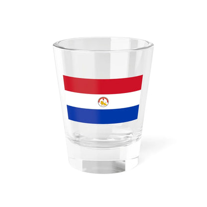 Flag of Paraguay reverse 1990-2013 (Paraguay) Shot Glass 1.5oz 1.5oz - Go Mug Yourself