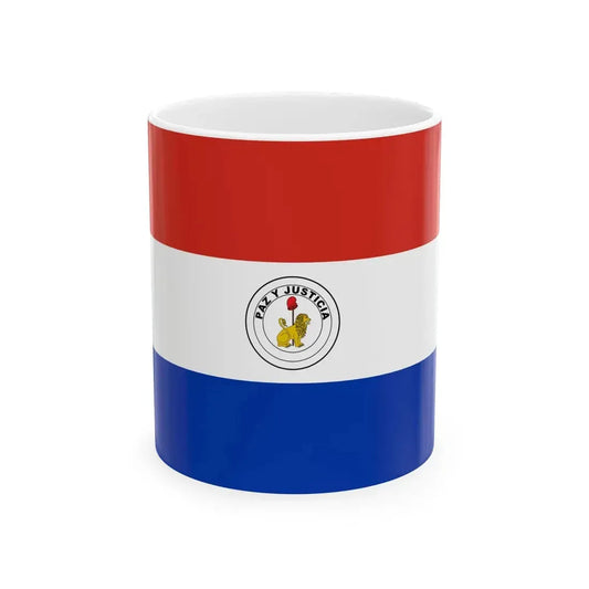 Flag of Paraguay reverse 3-2 (Paraguay) White Coffee Mug 11oz - Go Mug Yourself