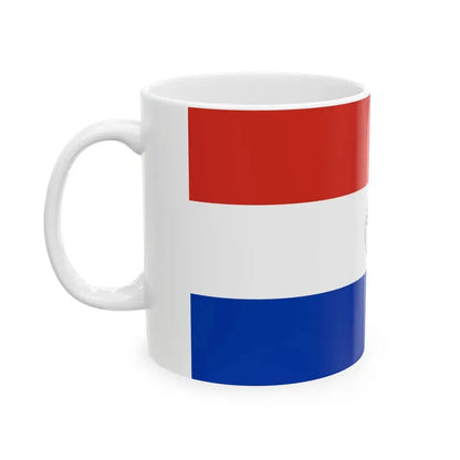 Flag of Paraguay reverse (Paraguay) White Coffee Mug - Go Mug Yourself
