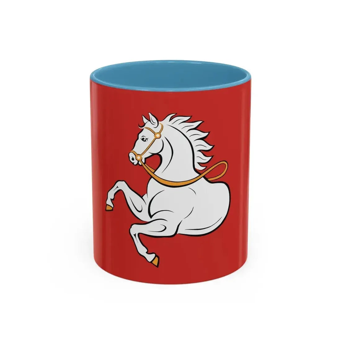 Flag of Pardubice Czech Republic - Accent Coffee Mug 11oz Light Blue - Go Mug Yourself