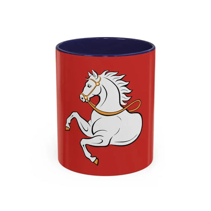 Flag of Pardubice Czech Republic - Accent Coffee Mug 11oz Navy - Go Mug Yourself