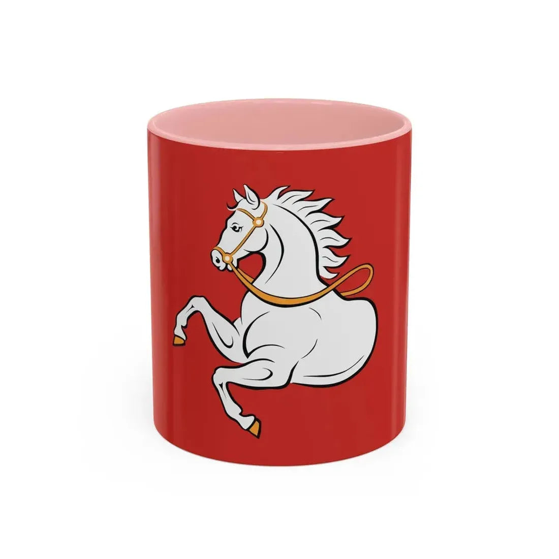 Flag of Pardubice Czech Republic - Accent Coffee Mug 11oz Pink - Go Mug Yourself