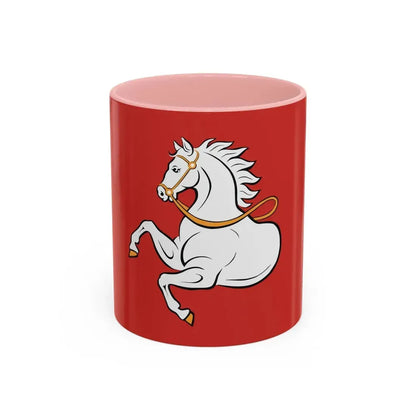 Flag of Pardubice Czech Republic - Accent Coffee Mug 11oz Pink - Go Mug Yourself