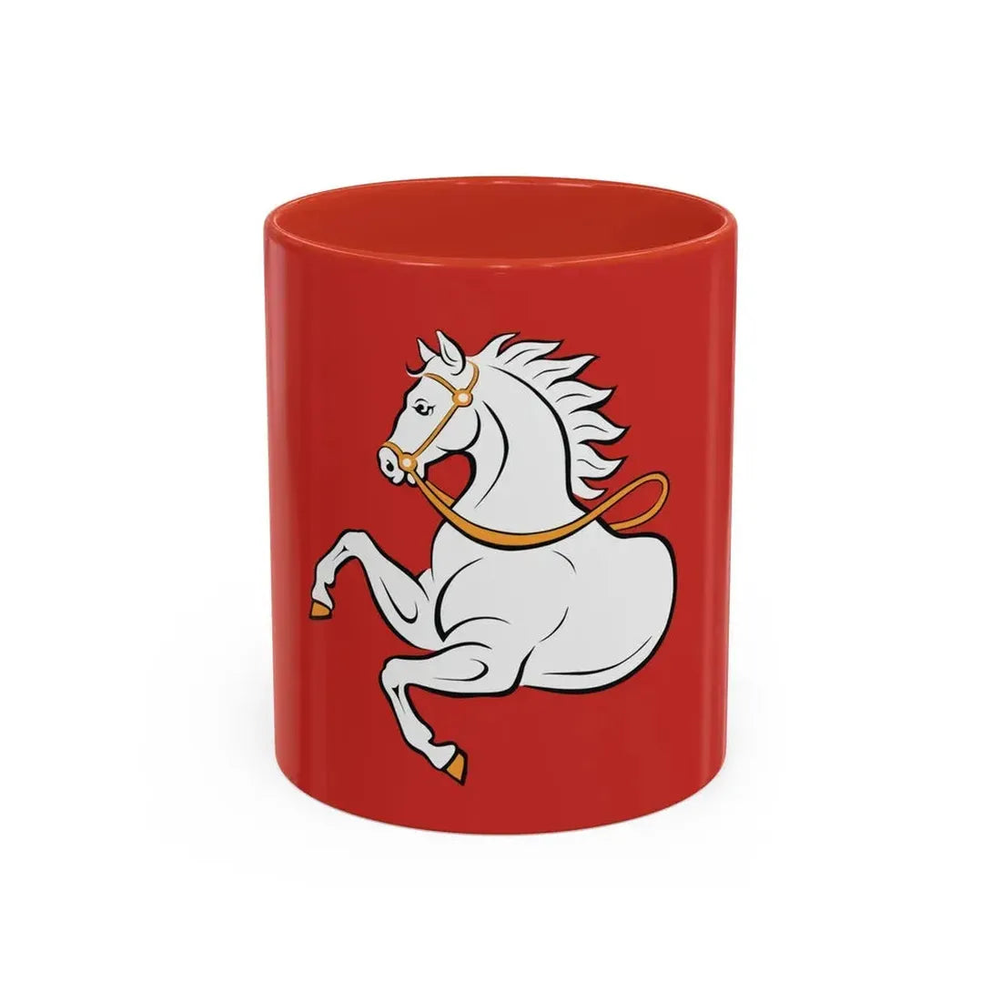 Flag of Pardubice Czech Republic - Accent Coffee Mug 11oz Red - Go Mug Yourself