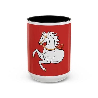 Flag of Pardubice Czech Republic - Accent Coffee Mug 15oz Black - Go Mug Yourself