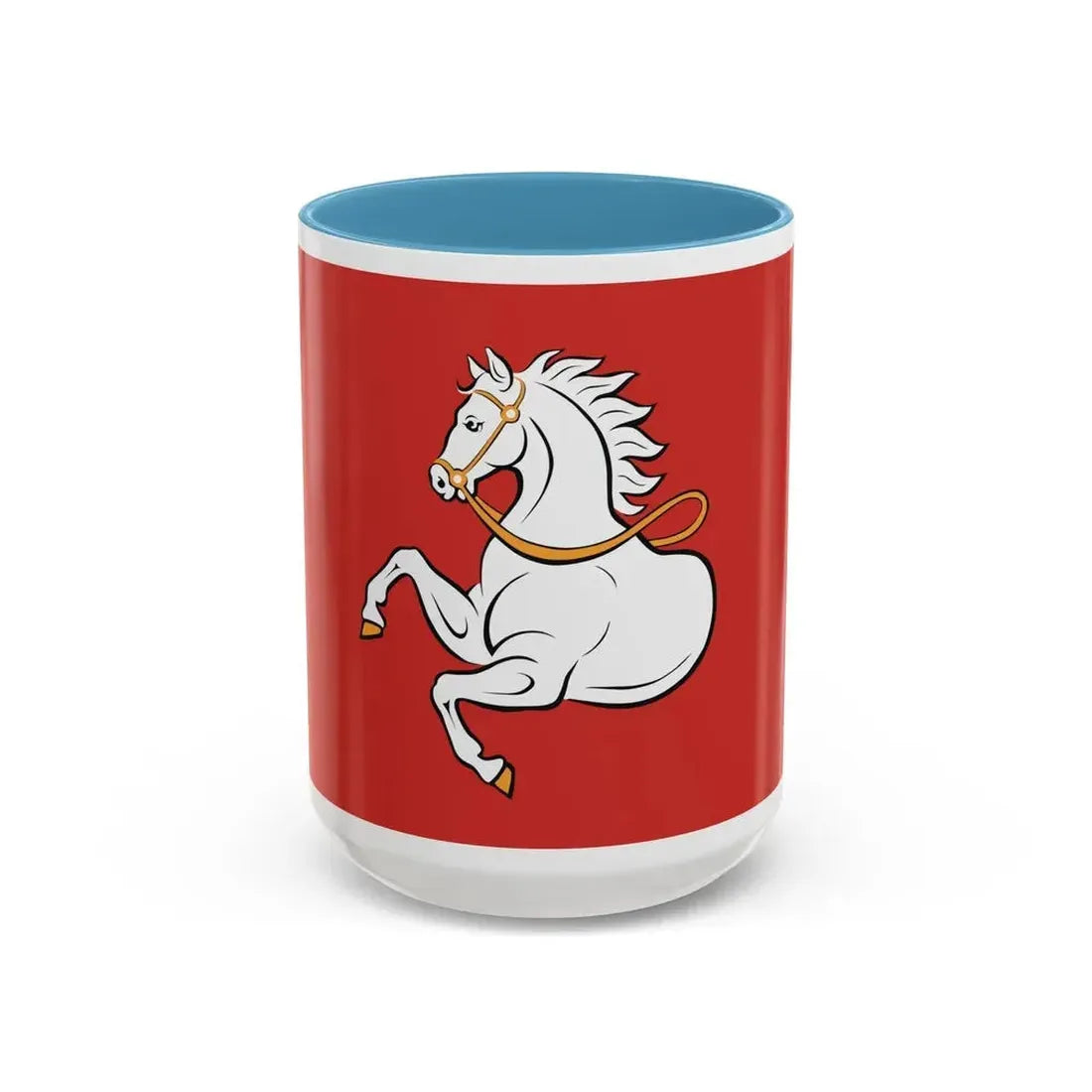 Flag of Pardubice Czech Republic - Accent Coffee Mug 15oz Light Blue - Go Mug Yourself