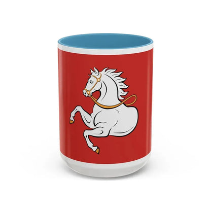 Flag of Pardubice Czech Republic - Accent Coffee Mug 15oz Light Blue - Go Mug Yourself