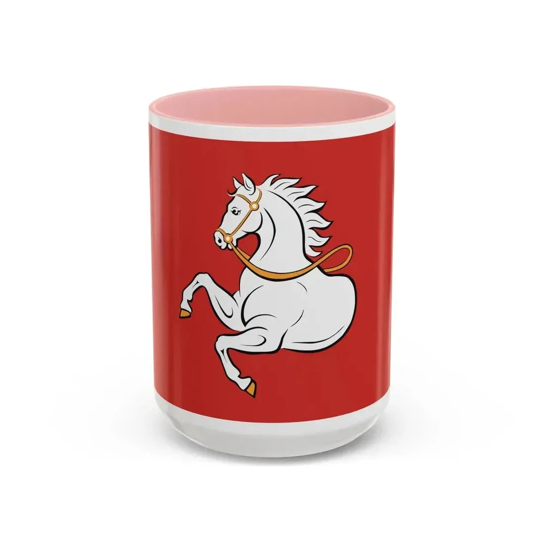 Flag of Pardubice Czech Republic - Accent Coffee Mug 15oz Pink - Go Mug Yourself