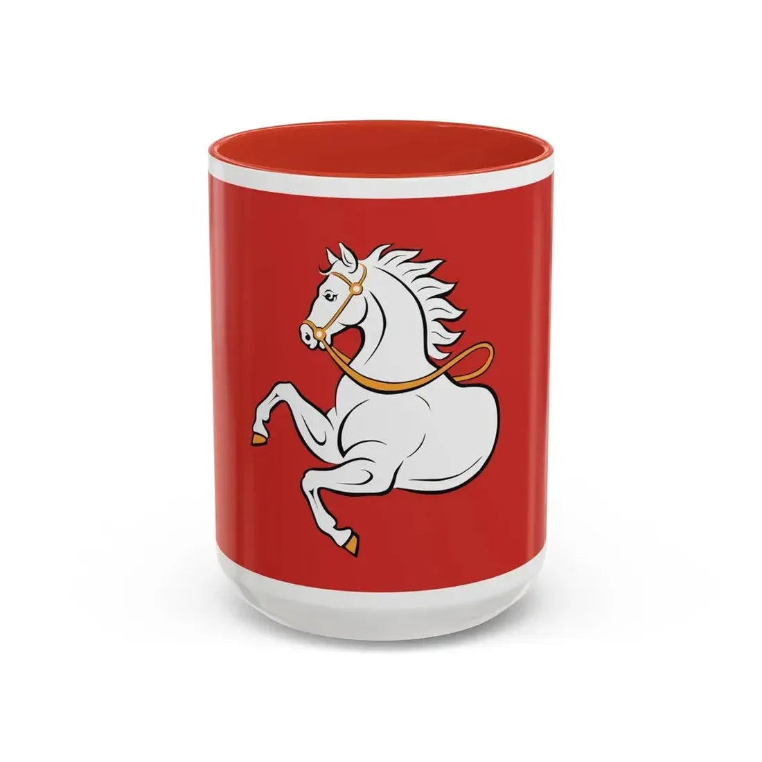 Flag of Pardubice Czech Republic - Accent Coffee Mug 15oz Red - Go Mug Yourself