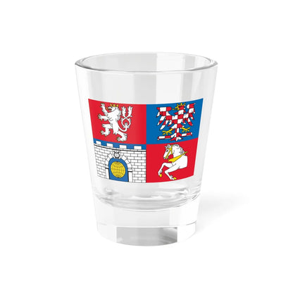 Flag of Pardubice Region (Czech Republic) Shot Glass 1.5oz 1.5oz - Go Mug Yourself