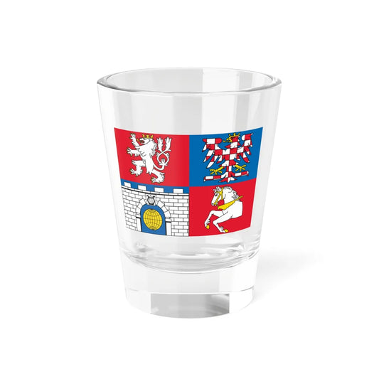 Flag of Pardubice Region (Czech Republic) Shot Glass 1.5oz 1.5oz - Go Mug Yourself