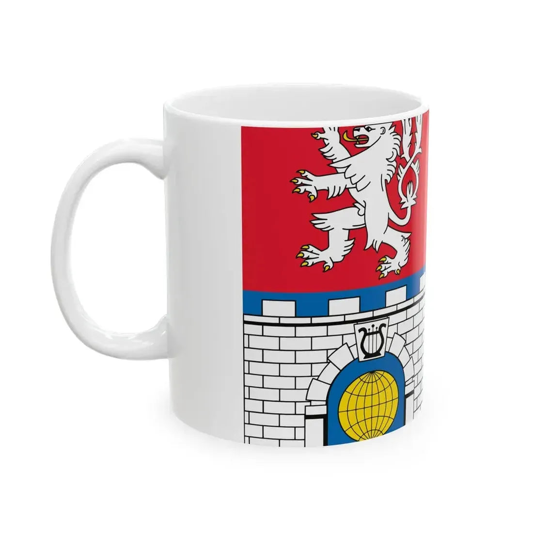 Flag of Pardubice Region (Czech Republic) White Coffee Mug - Go Mug Yourself