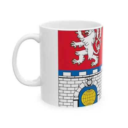 Flag of Pardubice Region (Czech Republic) White Coffee Mug - Go Mug Yourself