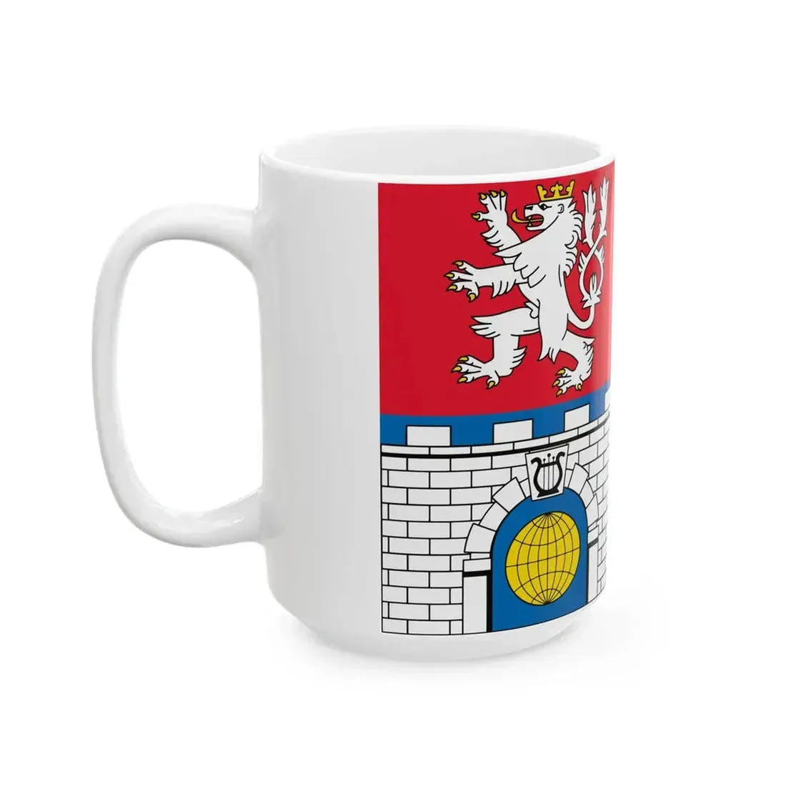 Flag of Pardubice Region (Czech Republic) White Coffee Mug - Go Mug Yourself
