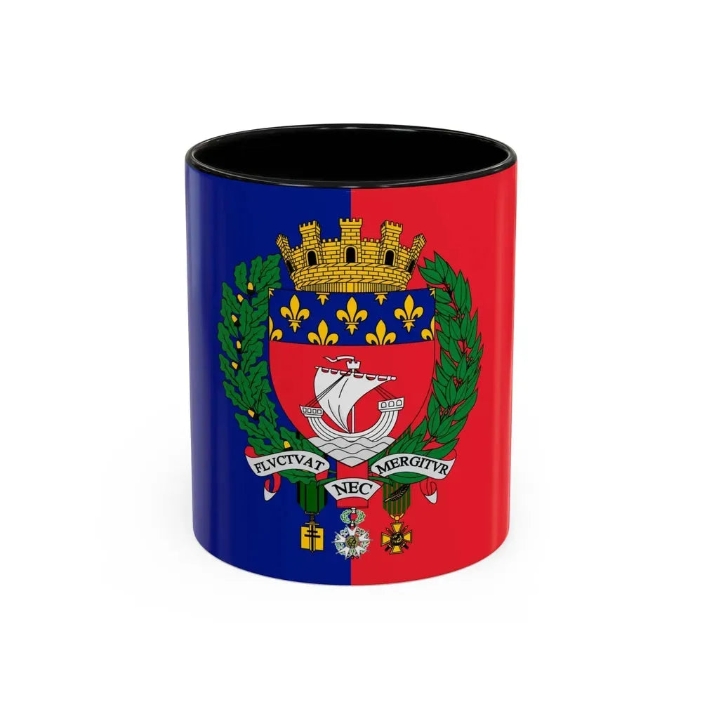 Flag of Paris France - Accent Coffee Mug 11oz Black - Go Mug Yourself