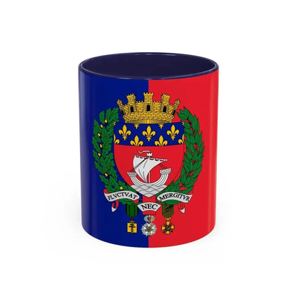 Flag of Paris France - Accent Coffee Mug 11oz Navy - Go Mug Yourself