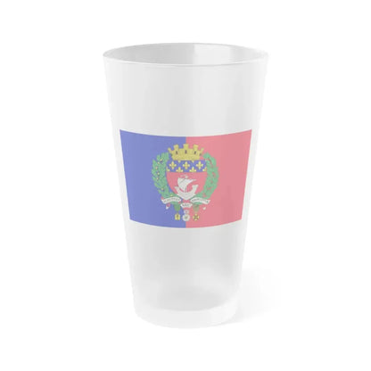 Flag of Paris France - Frosted Pint Glass 16oz 16oz Frosted - Go Mug Yourself