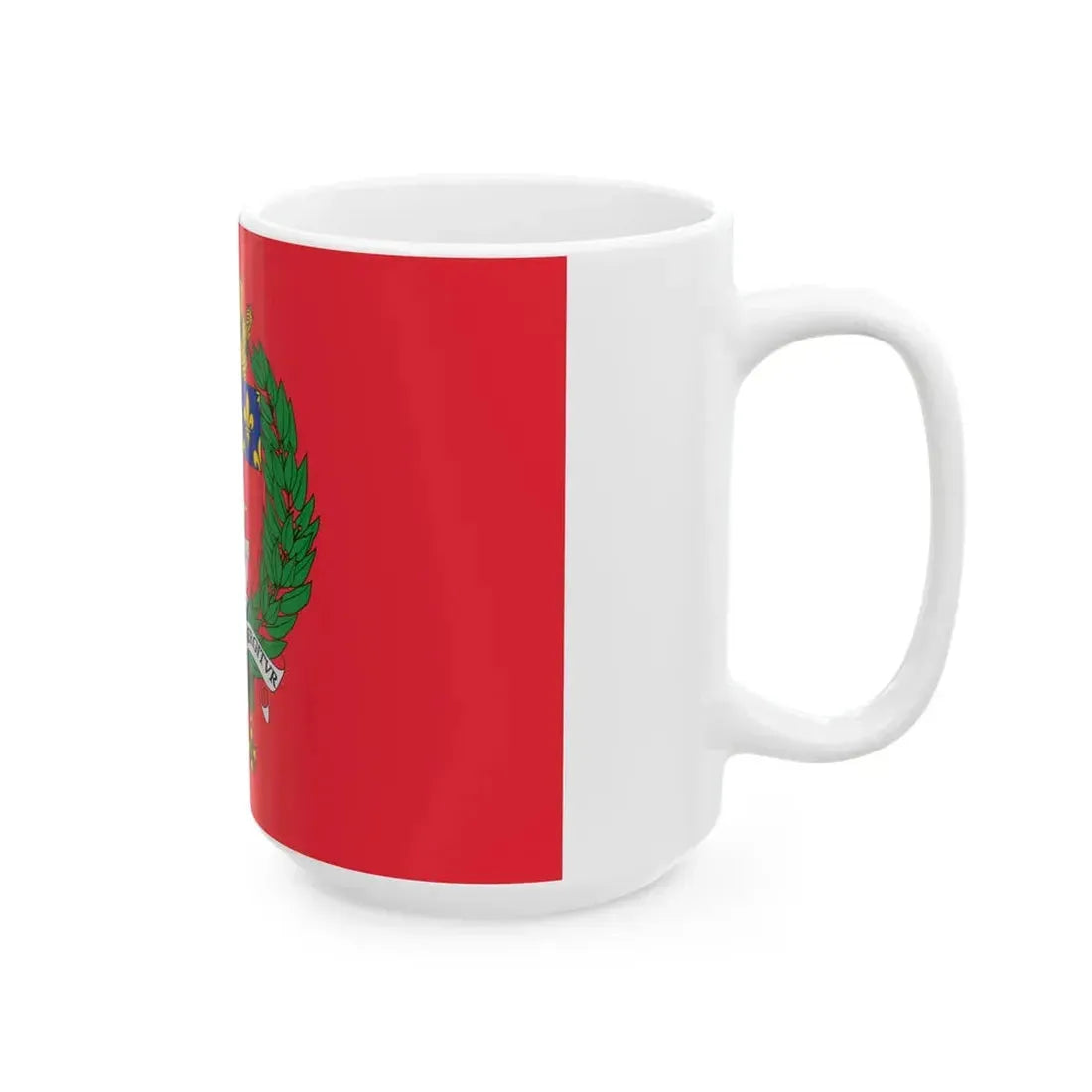 Flag of Paris with coat of arms (France) White Coffee Mug - Go Mug Yourself