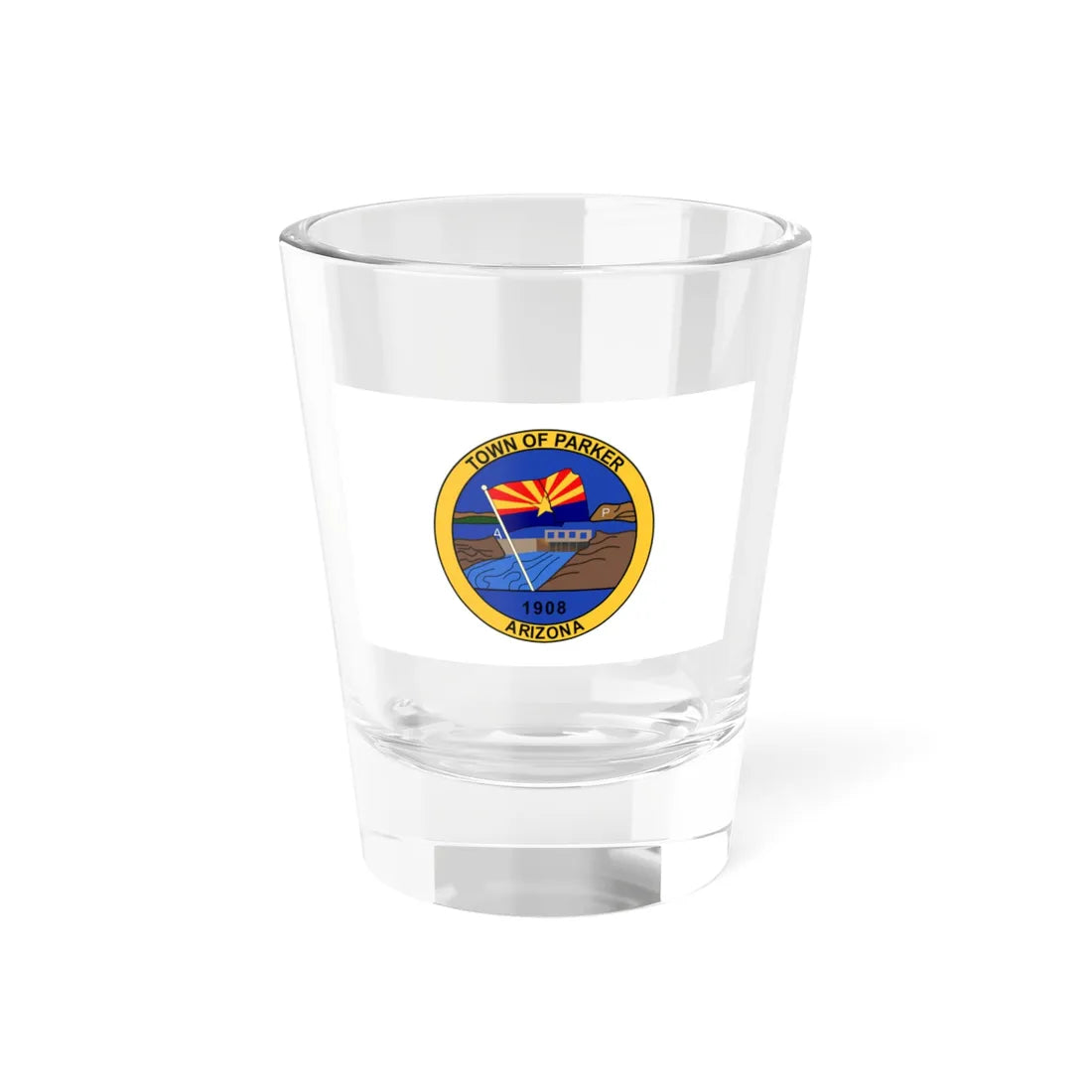Flag of Parker Arizona (United States) Shot Glass 1.5oz 1.5oz - Go Mug Yourself
