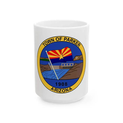 Flag of Parker Arizona (United States) White Coffee Mug 15oz - Go Mug Yourself