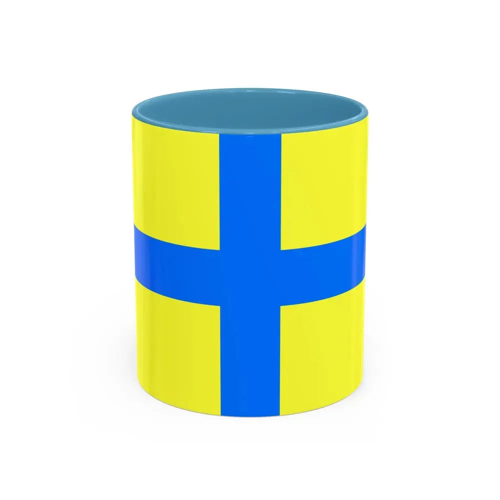 Flag of Parma Italy - Accent Coffee Mug 11oz Light Blue - Go Mug Yourself