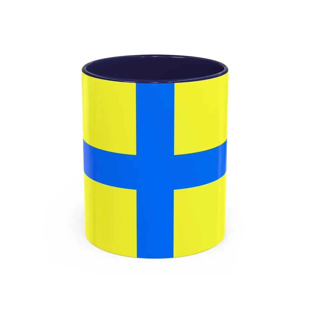 Flag of Parma Italy - Accent Coffee Mug 11oz Navy - Go Mug Yourself