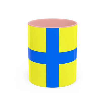 Flag of Parma Italy - Accent Coffee Mug 11oz Pink - Go Mug Yourself
