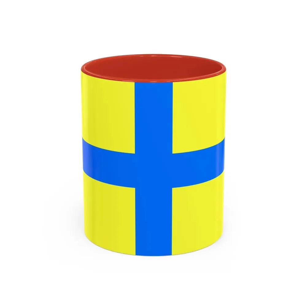 Flag of Parma Italy - Accent Coffee Mug 11oz Red - Go Mug Yourself