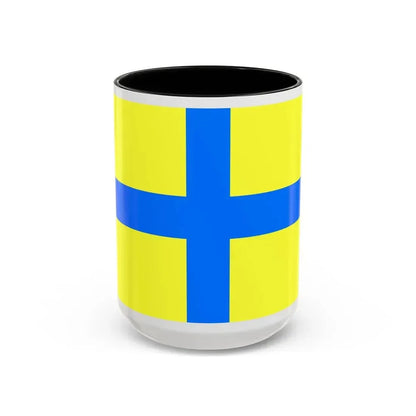 Flag of Parma Italy - Accent Coffee Mug 15oz Black - Go Mug Yourself