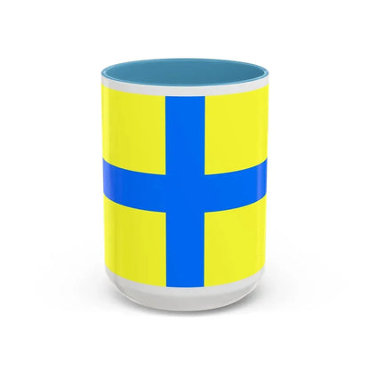 Flag of Parma Italy - Accent Coffee Mug 15oz Light Blue - Go Mug Yourself