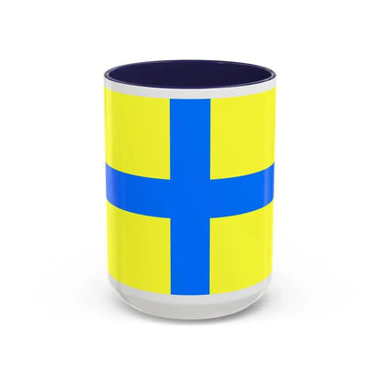 Flag of Parma Italy - Accent Coffee Mug 15oz Navy - Go Mug Yourself
