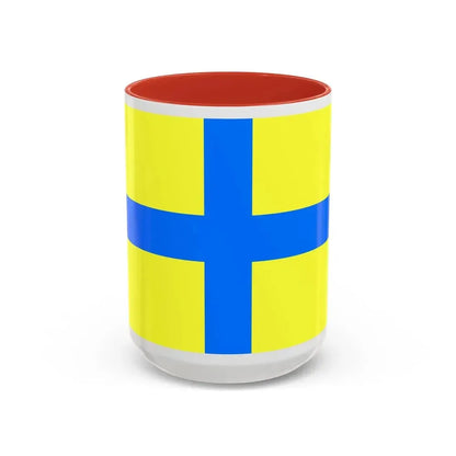 Flag of Parma Italy - Accent Coffee Mug 15oz Red - Go Mug Yourself