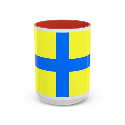 Flag of Parma Italy - Accent Coffee Mug 15oz Red - Go Mug Yourself