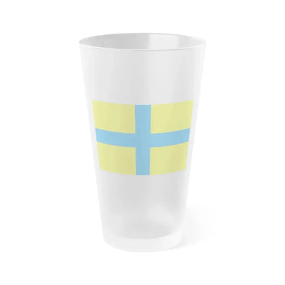 Flag of Parma Italy - Frosted Pint Glass 16oz 16oz Frosted - Go Mug Yourself